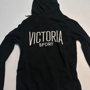 Victoria Secret SPORT Gym Zip Up Hooded Jacket Made With Cotton Size Small